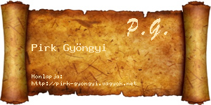 Pirk Gyöngyi névjegykártya