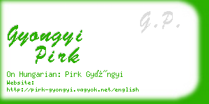 gyongyi pirk business card
